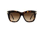 Tom Ford zonnebril Dasha FT0822 52F Dark Havana Brown Gradiënt