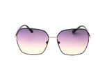 Tom Ford Claudia-02 Gradient Smoke Lens Glanzend zwarte zonnebril