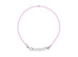 DIADEMA - Armband - Rosa Nylon - Echter Diamant