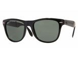 Ray-Ban Zonnebril Vouwbare Wayfarer 4105 Zwart Groen Gepolariseerd 601/58 54mm