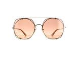 Chloe Aviator Dames Gold Bruin Gradient Ch0042s