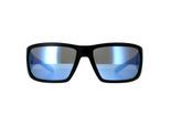 Arnette Rectangle Mens Matte Schwarz Dunkel Grau Spiegel Wasser Polarisiert AN4297 Snap II
