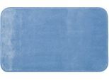Badematte GÖZZE "Rio Premium", blau, H:18mm, Polyester, Badematten, Badematte, Badteppich, Uni Farben, waschbar, rechteckig & rund erhältlich