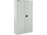 Schäfer Shop Select Materialschrank MSI 16408 , B 800 x T 400 x H 1585 mm, 3 Böden, Stahl, lichtgrau RAL 7035