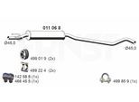 ERNST Mittelschalldämpfer 011068 für Opel GM
