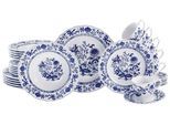 Kombiservice Flora Blau/Weiß, 30-teilig