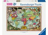 Puzzle RAVENSBURGER "Mit Fahrrad um die Welt", bunt, Puzzles, KinderB:70cm H:50cm, Pappe, Made in Germany, B:70cm H:50cm