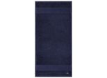 Handtuch LACOSTE "LLECROCO", blau (marine), B:50cm L:100cm, Frottier, Obermaterial: 100% Baumwolle, Handtücher, Handtuch, mit Label-Applikationen