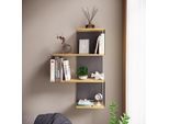 VCM Modernes Hängeregal aus Holz – platzsparendes Wandregal Dolira L, 98 x 68 x 19 cm, elegantes Aufbewahrungs- und Bücherregal für Wohnzimmer, Büro & Flur