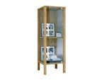 VCM Glasvitrine stehend Jensol S – Vitrinenschrank mit ESG-Sicherheitsglas, moderne Standvitrine, Glasfront & Seitenteile, platzsparende Vitrine, ca. 98 x 33 x 35 cm