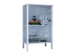 VCM Glasvitrine stehend Jensol M – Vitrinenschrank mit ESG-Sicherheitsglas, moderne Standvitrine, Glasfront & Seitenteile, platzsparende Kommode, ca. 80 x 60 x 35 cm