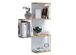 VCM Modernes Hängeregal aus Holz – platzsparendes Wandregal Dolira L, 98 x 68 x 19 cm, elegantes Aufbewahrungs- und Bücherregal für Wohnzimmer, Büro & Flur