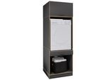 VCM Waschmaschinenschrank mit Unterschrank, Waschmaschinenumbau mit Stauraum hinter einer Klappe und einer Schublade, Maße: Überbauschrank H. 200 x B. 67 x T. 68 cm, Rislo OP XXL