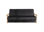 P & B , Schwarz , Textil , Eiche,Eiche , vollmassiv,vollmassiv , 220x90x90 cm , Liegefunktion ,