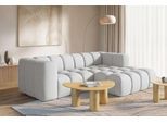 Ecksofa HOMSY BY ANA JOHNSON "»L« BOUBELLE L-Form, Design-Sofa, Bubble-Optik, Breite 247 cm", hellgrau, B:247cm H:75cm T:156cm, 100% Polyester, Sofas, Ecksofa, hoher Sitzkomfort dank Wellenunterfederung, L Sitztiefe 63 cm