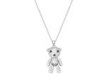 Kette mit Anhänger "Anhänger Bär mit Zirkonia, Silber 925", silber, GIORGIO MARTELLO MILANO, Halsketten, Damen, 45cm, Silber 925 (Sterlingsilber)