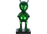 Skulptur GILDE "Skulptur Alien auf Base", grün, B:30cm, Kunstharz, Dekofiguren, Skulptur