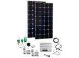 Solaranlage PHAESUN "SPR Caravan Kit, Solar Peak MPPT Duo 240W", schwarz-weiß (schwarz, weiß), Solarmodule, Solaranlage
