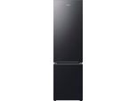 SAMSUNG Kühl-/Gefrierkombination "RB38C607AS9", Energieeffizienz: A, silber (premium schwarz steel), Rechtsanschlag, wechselbar, Kühlschränke, No Frost+, SpaceMax, Wifi & AI Energy Mode, Kühl-/Gefrierkombination