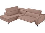 Ecksofa EGOITALIANO "Edith, Designsofa mit hohem Sitzkomfort, Breite 269cm, L-Form", rosa (millenium rose), B:269cm H:96cm T:203cm, Leder »BULL« (echtes Rindsleder). Geschliffenes, pigmentiertes und behandeltes Rindsleder mit einer Dicke von 1, 3-1, 5 mm. Dieses Leder zeigt eine ziemlich weiche Hand mit einem halb undurchsichtigen Aussehen. Es handelt sich um ein geschütztes Leder. Eine leichte De