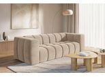 Big-Sofa HOMSY BY ANA JOHNSON "»L« BOUBELLE Design-Sofa mit Steppung, Bubble-Optik, Breite 246 cm", dunkelbeige, B:246cm H:75cm T:100cm, 100% Polyester, Sofas, Big-Sofa, 4-Sitzer mit Wellenunterfederung, L Sitztiefe 63 cm