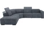 Ecksofa EGOITALIANO "Sauvanne, Designsofa der Extraklasse, elegant und bequem, L-Form", grau (charcoal), B:300cm H:100cm T:274cm, Sofas, Ecksofa, wahlweise mit elektrischer Relaxfunktion, Kopfteilverstellung