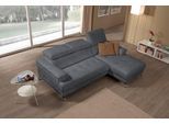 Ecksofa EGOITALIANO "Soul, Design und Sitzkomfort auf hohem Niveau, tolle Details, L-Form", blau (ice lake), B:250cm H:99cm T:166cm, Luxus-Micofaser Lederoptik (100% Polyester) ist ein neues technisches Gewebe mit einem visuellen und taktilen Aspekt, der dem Nubuk sehr nahe kommt, mit innovativen Eigenschaften. Seine außerordentliche Weichheit kommt von einem exklusiven Produktionsprozess, der Unr