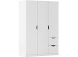 Kleiderschrank RAUCH "Freising geräumiger Schrank Garderobe Schlafzimmerschrank", weiß, B:136cm H:197cm T:54cm, Holzwerkstoff, Schränke, Kleiderschrank, mit Griffmulden und Schubkästen OTTO´s Chois TOP PRODUKT