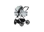 Chipolino Kombikinderwagen Pearl 2 in 1 umbaubar Rucksack Fußsack Korb Federung grün