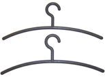 Kleiderbügel RUCO, schwarz, B:42cm H:13cm T:1,5cm, Kunststoff, Kleiderbügel, Kleiderbügel, Kunststoff