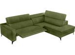 Ecksofa EGOITALIANO "Edith, Designsofa mit hohem Sitzkomfort, Breite 269cm, L-Form", grün (kiwi), B:269cm H:96cm T:203cm, Sofas, Ecksofa, inkl. elektrischer Relaxfunktion und manuell verstellbaren Kopfteilen