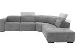 Ecksofa EGOITALIANO "Sauvanne, Designsofa der Extraklasse, elegant und bequem, L-Form", grau (opal grau), B:300cm H:100cm T:274cm, Luxus-Micofaser Lederoptik (100% Polyester) ist ein neues technisches Gewebe mit einem visuellen und taktilen Aspekt, der dem Nubuk sehr nahe kommt, mit innovativen Eigenschaften. Seine außerordentliche Weichheit kommt von einem exklusiven Produktionsprozess, der Unrei