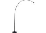OTTO HOME Bogenlampe "Irria", schwarz, 1, H: 179cm, 1 Stk., Leuchten, 179 cm, 1300 lm, 3000-6500 K, dimmbar, CCT, Bogenlampe