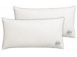 Federkissen RIBECO "Eve", weiß, B:40cm L:80cm, Füllung: 90% Federn, 10% Daunen, Kopfkissen, Federkissen, Kopkissen in 80x80 cm und weiterer Größe