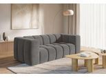 3-Sitzer HOMSY BY ANA JOHNSON "»L« BOUBELLE Design-Sofa, Bubble-Optik, Breite 217 cm", grau (anthrazit), B:217cm H:75cm T:100cm, 100% Polyester, Sofas, 3-Sitzer, hoher Sitzkomfort dank Wellenunterfederung, L Sitztiefe 63 cm