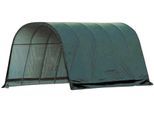 Foliengerätehaus SHELTERLOGIC "Weidezelt, Zeltgarage, Run-In-Shed", grün, Polyethylen (PE), Stahl, Gerätehäuser, Foliengerätehaus, Grün, 610x400x300 cm