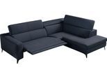Ecksofa EGOITALIANO "Edith, Designsofa mit hohem Sitzkomfort, Breite 269cm, L-Form", grau (smoke), B:269cm H:96cm T:203cm, Leder »BULL« (echtes Rindsleder). Geschliffenes, pigmentiertes und behandeltes Rindsleder mit einer Dicke von 1, 3-1, 5 mm. Dieses Leder zeigt eine ziemlich weiche Hand mit einem halb undurchsichtigen Aussehen. Es handelt sich um ein geschütztes Leder. Eine leichte Deckschicht