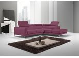 Ecksofa EGOITALIANO "Claudie, Designsofa mit extrakomfortablem Sitzkomfort, L-Form", lila (violett), B:268cm H:97cm T:226cm, Luxus-Microfaser (100% Polyester) Leder »BULL« (echtes Rindsleder). Geschliffenes, pigmentiertes und behandeltes Rindsleder mit einer Dicke von 1, 3-1, 5 mm. Dieses Leder zeigt eine ziemlich weiche Hand mit einem halb undurchsichtigen Aussehen. Es handelt sich um ein geschüt