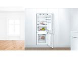 BOSCH Einbaukühlgefrierkombination "KIS77AFE0", Energieeffizienz: E, weiß, Rechtsanschlag, wechselbar, Kühlschränke, Lebensmittel bleiben länger frisch dank VitaFresh, Einbaukühlgefrierkombination