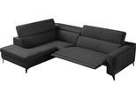 Ecksofa EGOITALIANO "Edith, Designsofa mit hohem Sitzkomfort, Breite 269cm, L-Form", schwarz, B:269cm H:96cm T:203cm, Leder »BULL« (echtes Rindsleder). Geschliffenes, pigmentiertes und behandeltes Rindsleder mit einer Dicke von 1, 3-1, 5 mm. Dieses Leder zeigt eine ziemlich weiche Hand mit einem halb undurchsichtigen Aussehen. Es handelt sich um ein geschütztes Leder. Eine leichte Deckschicht schü