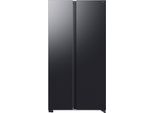 SAMSUNG Side-by-Side "RS70F65QEF", Energieeffizienz: E, silber (schwarz steel), B:91,2cm H:178cm T:72,6cm, Kühlschränke, Side-by-Side, Topseller