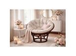 Mid.you Sessel, Braun, Textil, Rattan, massiv, Uni, Füllung: Vlies, 80x80x60 cm, Wohnzimmer, Sessel, Sonstige Sessel