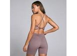 MP Damen Tempo Sport-BH mit Riemchenrücken – Mokka - M