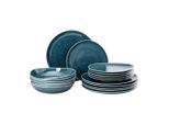 Rosenthal Kombiservice Junto, Blau, Keramik, 18-teilig, 31.7x28.1x32 cm, DIN EN ISO 14001, DIN EN ISO 9001, Essen & Trinken, Geschirr, Geschirr-Sets, Kombiservice