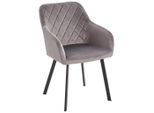 Livetastic Armlehnstuhl , Grau , Holz, Metall, Textil , Pappel , Sperrholz , eckig , 54x87x64 cm , Esszimmer, Stühle, Polsterstühle