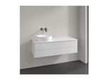 Villeroy und Boch Antao Waschtisch-Unterschrank K22050GF 120x36x50cm, Hahnloch, Waschbeckenplattenfarbe Lack, glossy white lacquer