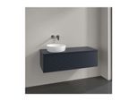 Villeroy und Boch Antao Waschtisch-Unterschrank K33150HG 120x36x50cm, Hahnloch, Waschbeckenplattenfarbe Lack, midnight blue matt lacquer