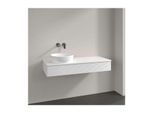 Villeroy und Boch Antao Waschtisch-Unterschrank K11150MT 120x19x50cm, Hahnloch, Waschbeckenplattenfarbe Lack, white matt lacquer