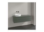 Villeroy und Boch Antao Waschtisch-Unterschrank K22050HL 120x36x50cm, Hahnloch, Waschbeckenplattenfarbe Lack, leaf green matt lacquer