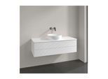 Villeroy und Boch Antao Waschtisch-Unterschrank K21150MT 120x36x50cm, Hahnloch, Waschbeckenplattenfarbe Lack, white matt lacquer